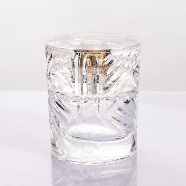 60ml Cylindrical Twisted Embossed Glass Perfume Bottle