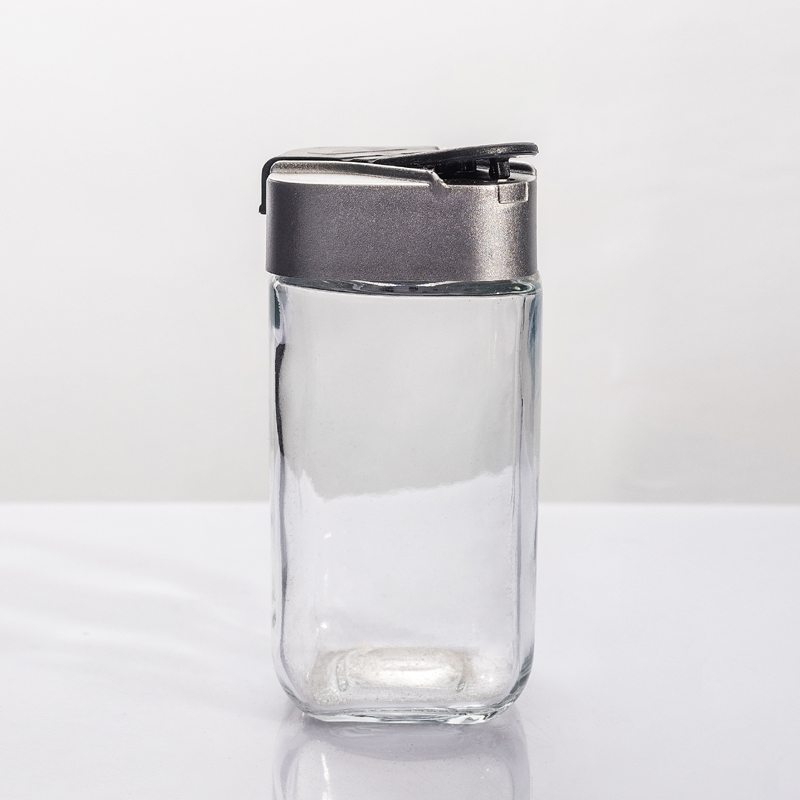 Square Flip‑Top Glass Seasoning Jar