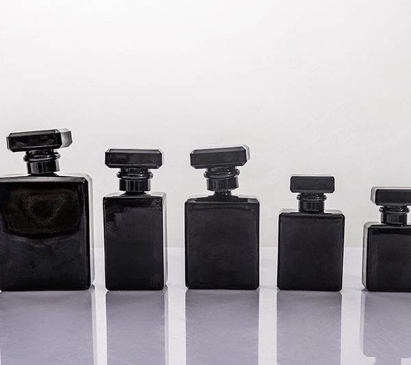 20ml 30ml 50ml 100ml Matte Black Square Glass Perfume Bottle Series